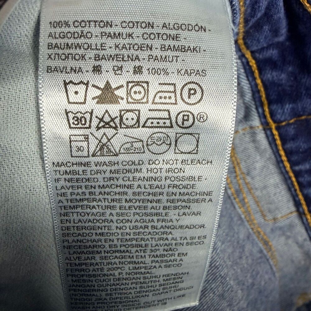 Levis 505 Men's Jeans 36x30(34x28) Regular Fit Straight Leg Dark Wash Blue Denim - Picture 4 of 14